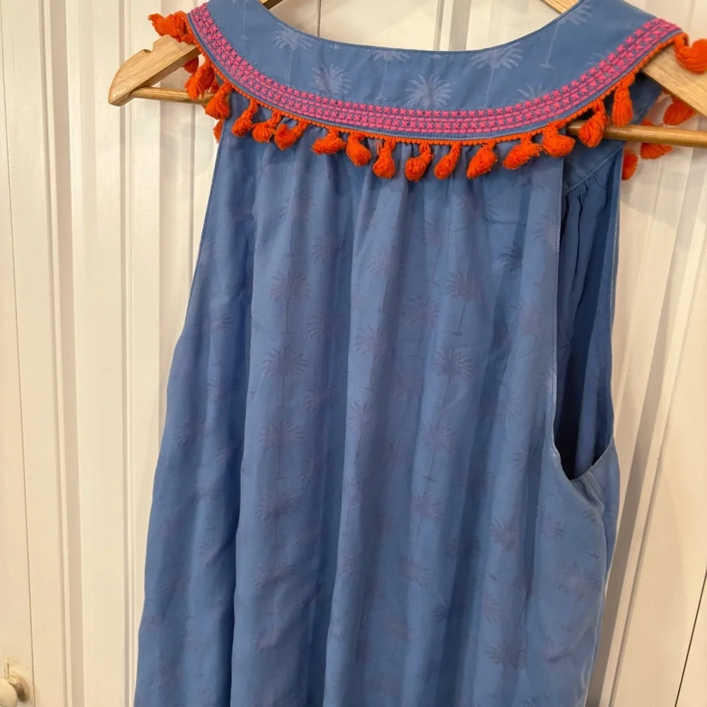 Vineyard Vines‎ Sunset Palm Tassel Dress Size Small - Picture 6 of 9
